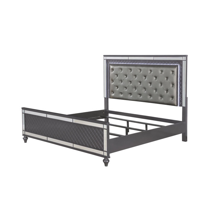 House of Hampton® 31_Adeline LED Upholstered Panel Bedroom Set Wayfair